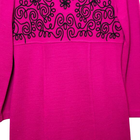 Vintage Outlander Size Medium Wool Blend Embroidered Knit Dress - Picture 3 of 8